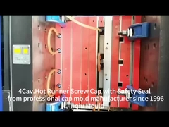 4 গহ্বর 65mm ঘাড় পেট্রো জেরিক্যান ক্যাপ ছাঁচ ঠান্ডা রানার